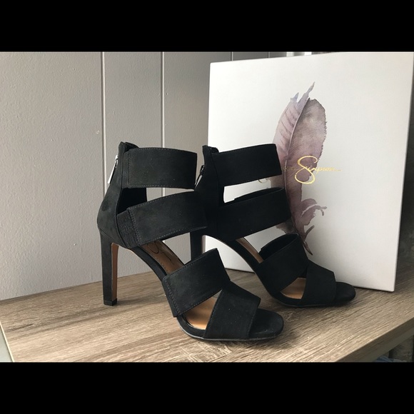 Jessica Simpson Cerina Heels, Black, Size 6 - Picture 2 of 4